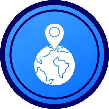 Vektör konumu simge illüstrasyonu