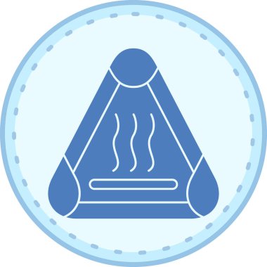 Bir çadır simgesinin vektör illüstrasyonu