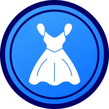 gelinlik simgesi, basit vektör illüstrasyon tasarımı