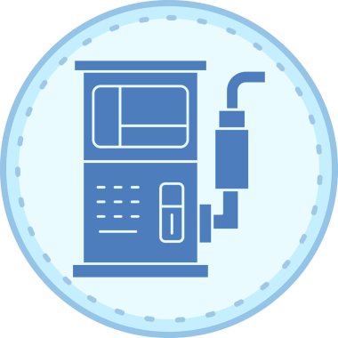 Benzin istasyonu simgesinin vektör illüstrasyonu