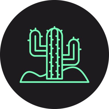 Kaktüs simgesi vektör illüstrasyonu