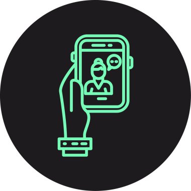 Akıllı telefon simgesinin vektör illüstrasyonu