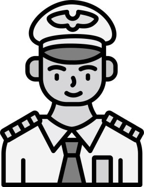 pilot simgesi, vektör illüstrasyonu