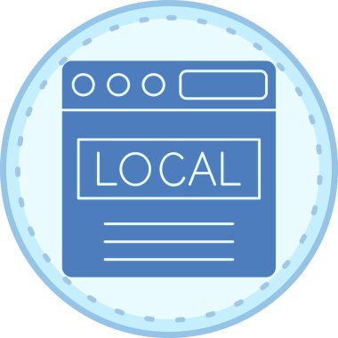 Yerel harita simgesi vektör illüstrasyonu