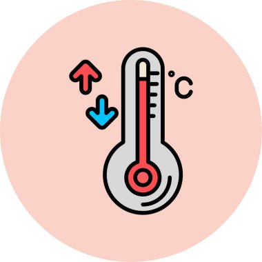 termometre simgesi vektör illüstrasyonu