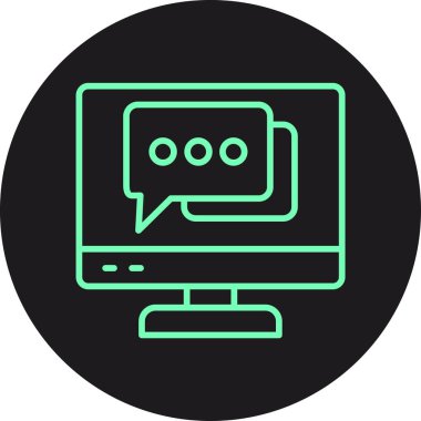 Vektör sohbet simgesi illüstrasyonu