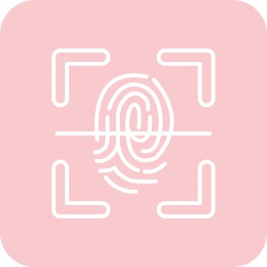 vektördeki parmak izi simgesi