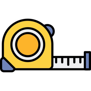 mezura ölçek simgesi ölçülüyor