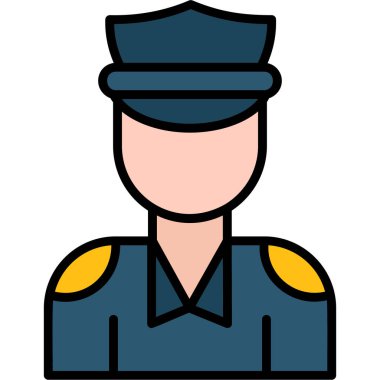 polis simgesi vektör illüstrasyonu