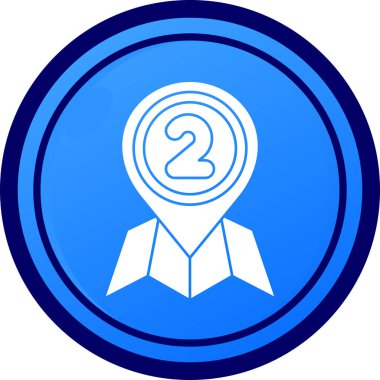 Rozet tarzında madalya düz simgesi