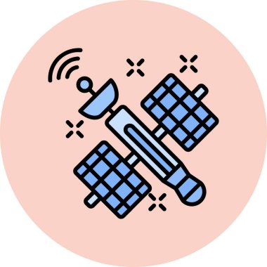 uydu anten simgesi, vektör illüstrasyonu