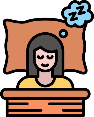 uyuyan kız dosya özeti biçiminde uyku simgesi