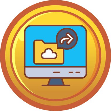 bulut hesaplama vektörü simgesi