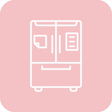 Bir buzdolabı simgesinin vektör çizimi