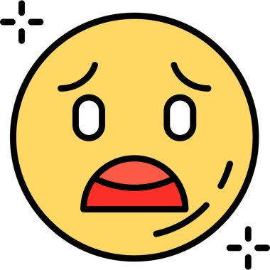 Hüzünlü yüz simgesi ile doldurulmuş dış hat biçimi