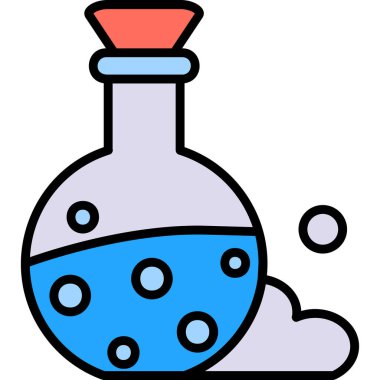 Mataranın kimyasal ikonu ana hatlarıyla doldurulmuş.