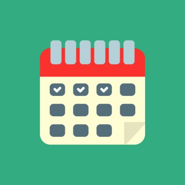 vektör illüstrasyonu, takvim simgesi tasarımı