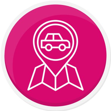 - Araba. Web simgesi basit illüstrasyon