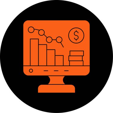 iş grafiği simgesi, vektör illüstrasyon tasarımı