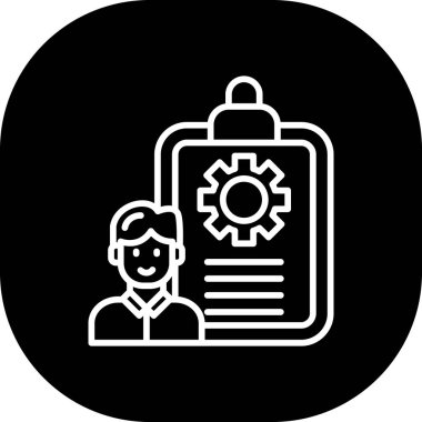 Müşteri servisi simgesi, ana hat vektörü