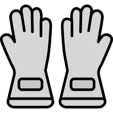 Eldiven simgesi, vektör illüstrasyonu