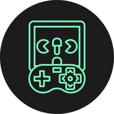 Oyun denetleyici simgesi, anahat stili