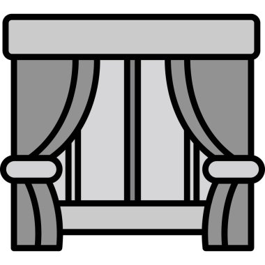 perde simge vektör çizim