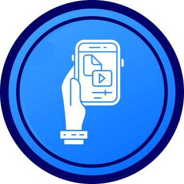 Cep telefonu simgesi, vektör illüstrasyonu