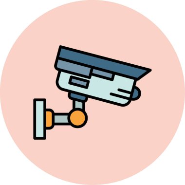 CCTV kamera simgesi vektör illüstrasyonu
