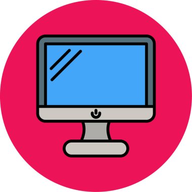 Bilgisayar. Web simgesi basit illüstrasyon