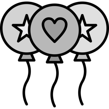 balon simgesi, vektör illüstrasyonu