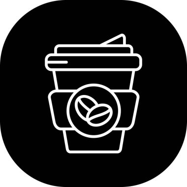 kahve simgesi, vektör illüstrasyonu