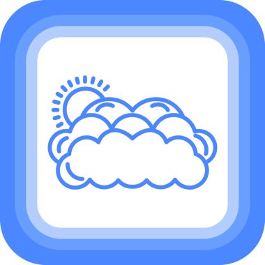 Bulut simgesi vektör illüstrasyonu