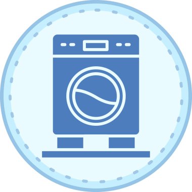 Çamaşır makinesi. Basit resimleme