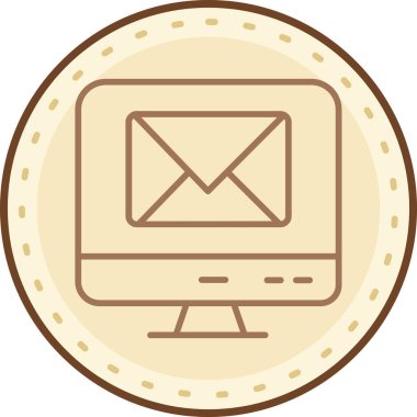 Bilgisayar. Web simgesi basit illüstrasyon