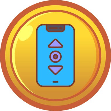 Bir mobil simgenin vektör illüstrasyonu