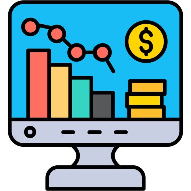 analitik iş grafiği simgesi