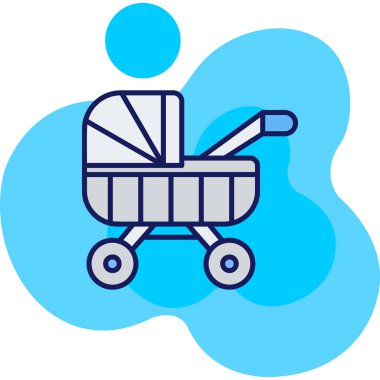 Alışveriş arabası. Basit resimleme