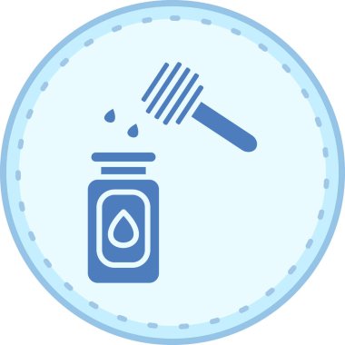 Bir süt ikonu şişesinin vektör illüstrasyonu