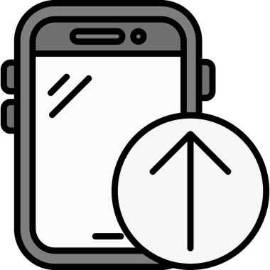 Cep telefonu simgesi, vektör illüstrasyonu