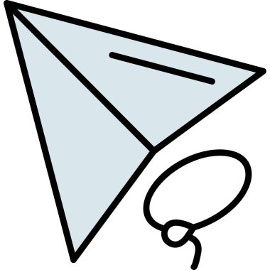 Kağıt uçak ikonu. Beyaz arkaplanda izole edilmiş web tasarımı için Kağıt düzlem vektör simgesi