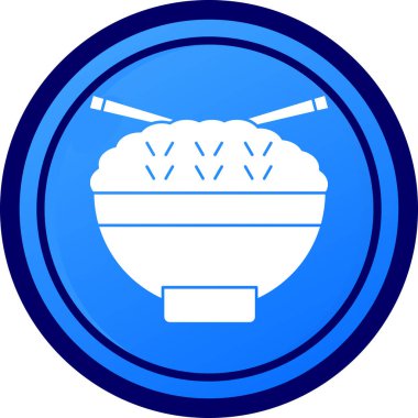 pirinç eriştesi ikonu, sade stil.