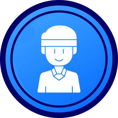 Kasklı bir adamın vektör çizimi