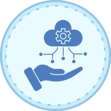 Bulut hesaplama. Resim simgesi