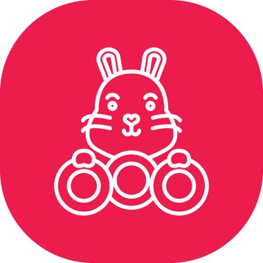 Paskalya Tavşanı simgesinin vektör çizimi