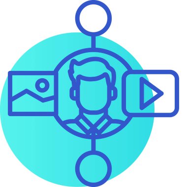 Mikrofonlu bir adamın vektör çizimi