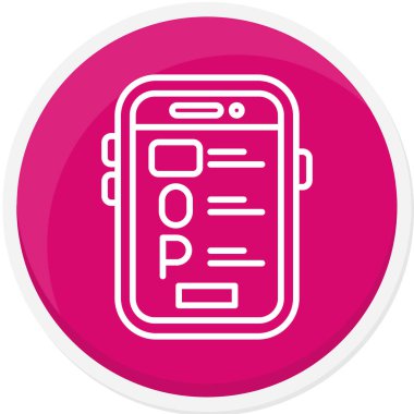 Akıllı telefon. Web simgesi basit illüstrasyon