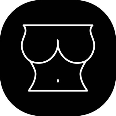 dişi sütyen vektör çizgisi simgesi