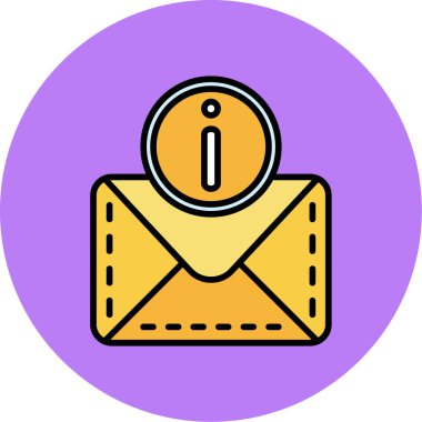 E-posta. Web simgesi basit illüstrasyon