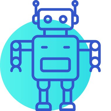 ai robot simgesi, vektör çizimi